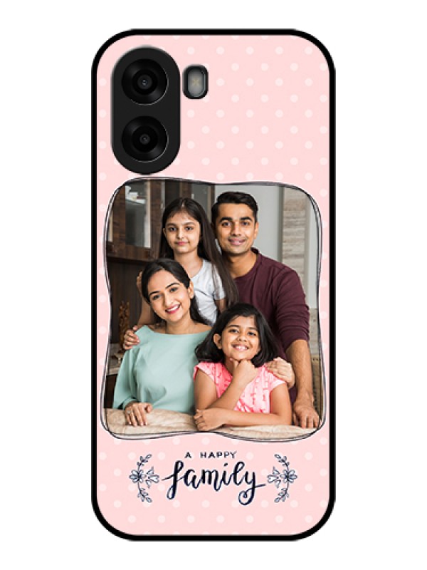 Custom Oppo A6x 5G Custom Glass Phone Case - Family With Dots Design