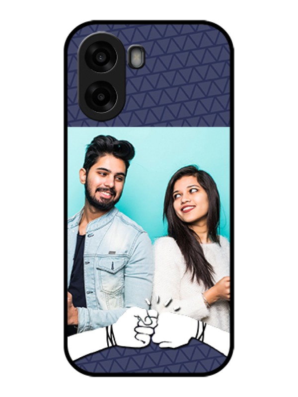 Custom Oppo A6x 5G Custom Glass Phone Case - With Best Friends Design