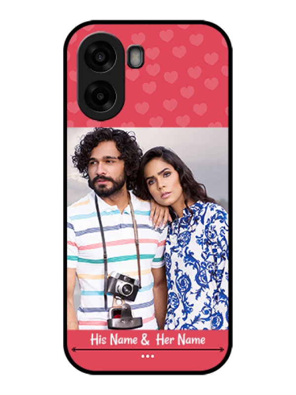 Custom Oppo A6x 5G Custom Glass Phone Case - Simple Love Design