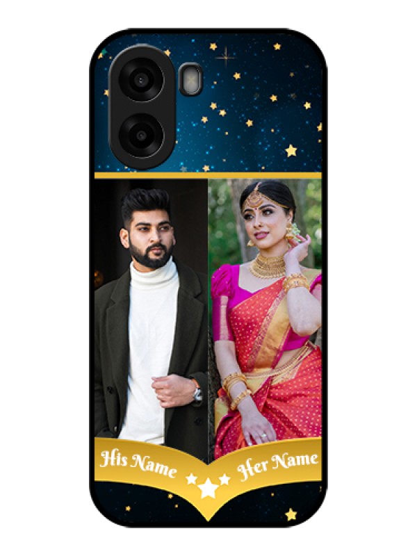 Custom Oppo A6x 5G Custom Glass Phone Case - Galaxy Stars Backdrop Design