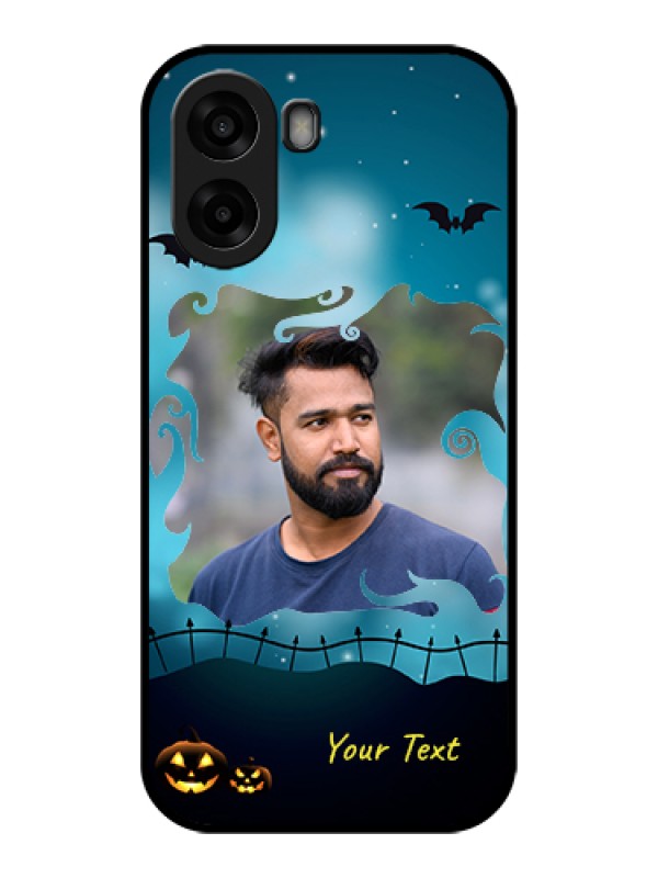 Custom Oppo A6x 5G Custom Glass Phone Case - Halloween Frame Design