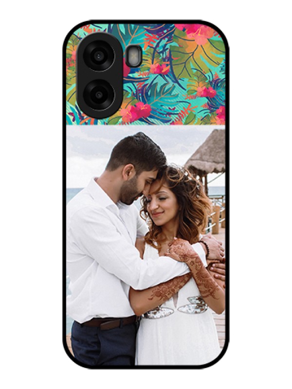 Custom Oppo A6x 5G Custom Glass Phone Case - Watercolor Floral Design