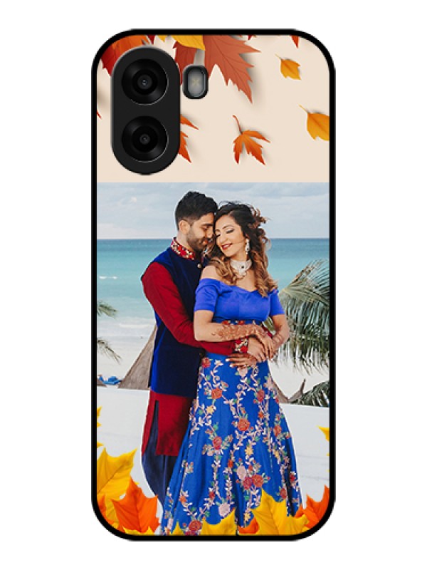 Custom Oppo A6x 5G Custom Glass Phone Case - Autumn Maple Leaves Design