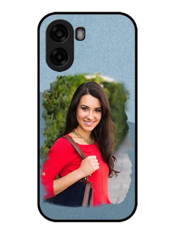 Custom Oppo A6x 5G Custom Glass Phone Case - Grunge Line Art Design