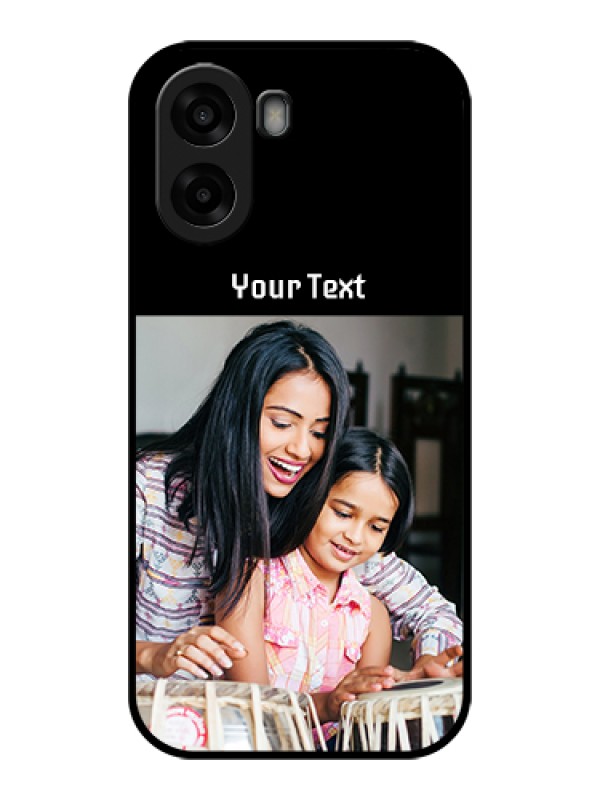Custom Oppo A6x 5G Custom Glass Phone Case - Photo With Name Design