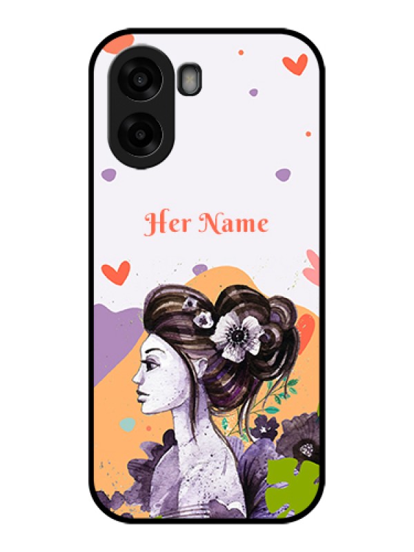 Custom Oppo A6x 5G Custom Glass Phone Case - Woman And Nature Design