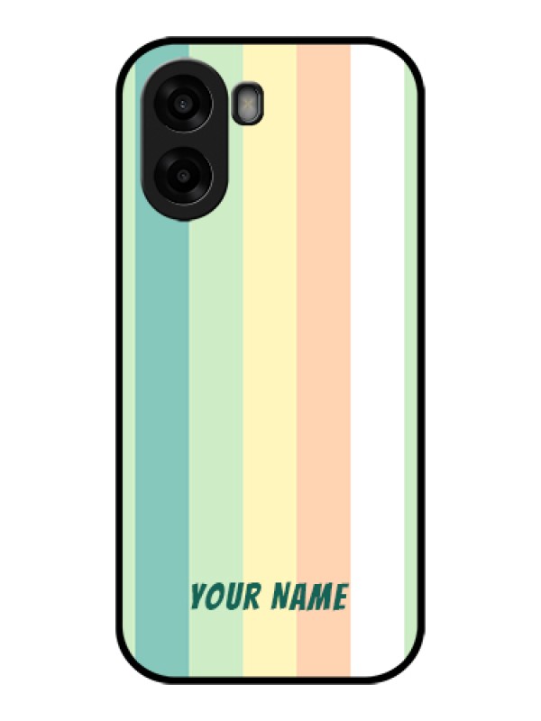 Custom Oppo A6x 5G Custom Glass Phone Case - Multi - Colour Stripes Design