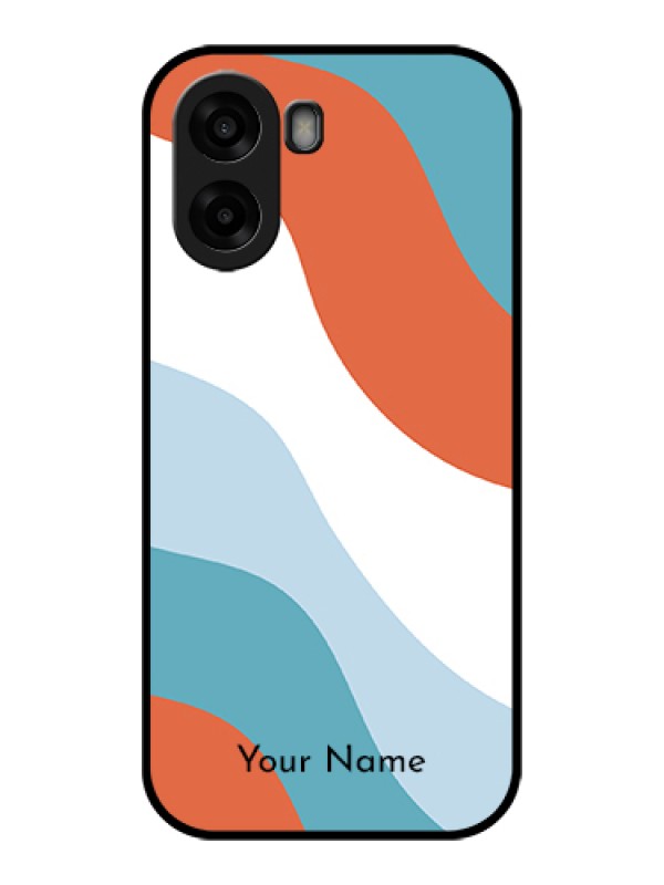 Custom Oppo A6x 5G Custom Glass Phone Case - Coloured Waves Design