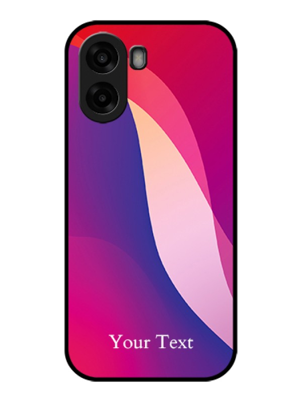 Custom Oppo A6x 5G Custom Glass Phone Case - Digital Abstract Overlap Design