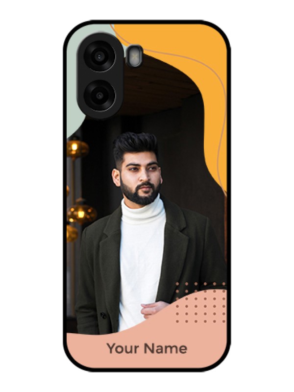 Custom Oppo A6x 5G Custom Glass Phone Case - Tri - Coloured Overlay Design