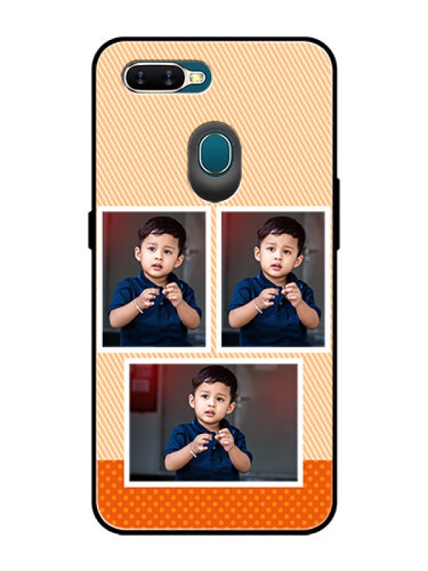 Custom Oppo A7 Photo Printing on Glass Case  - Bulk Photos Upload Design