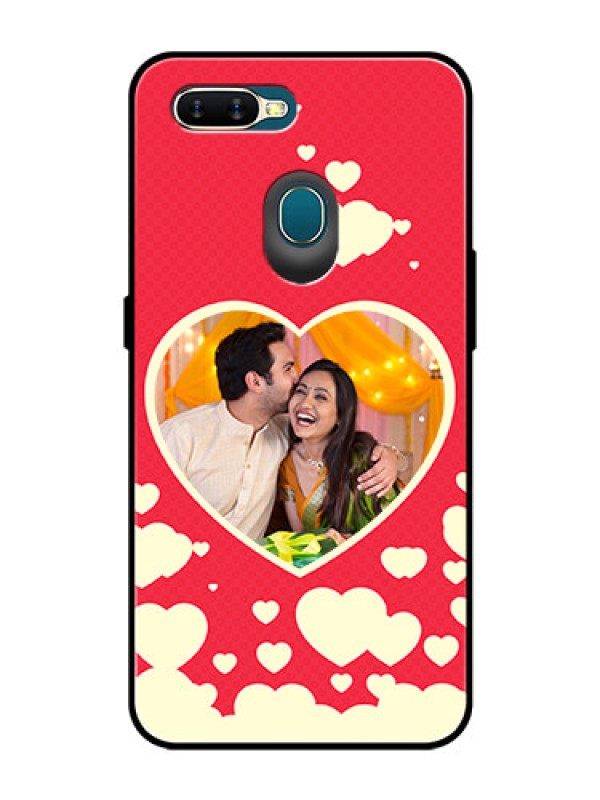 Custom Oppo A7 Custom Glass Mobile Case  - Love Symbols Phone Cover Design