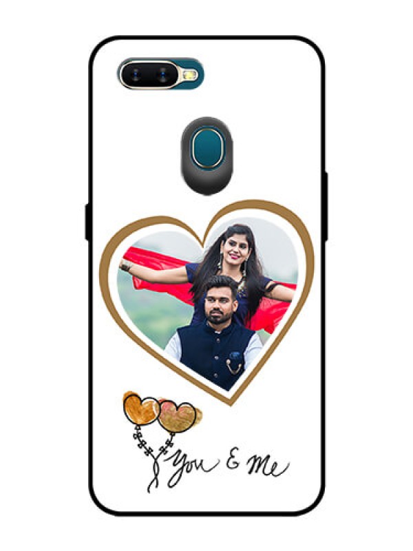 Custom Oppo A7 Custom Glass Mobile Case  - You & Me Design