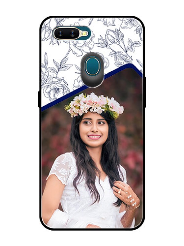 Custom Oppo A7 Personalized Glass Phone Case  - Premium Floral Design