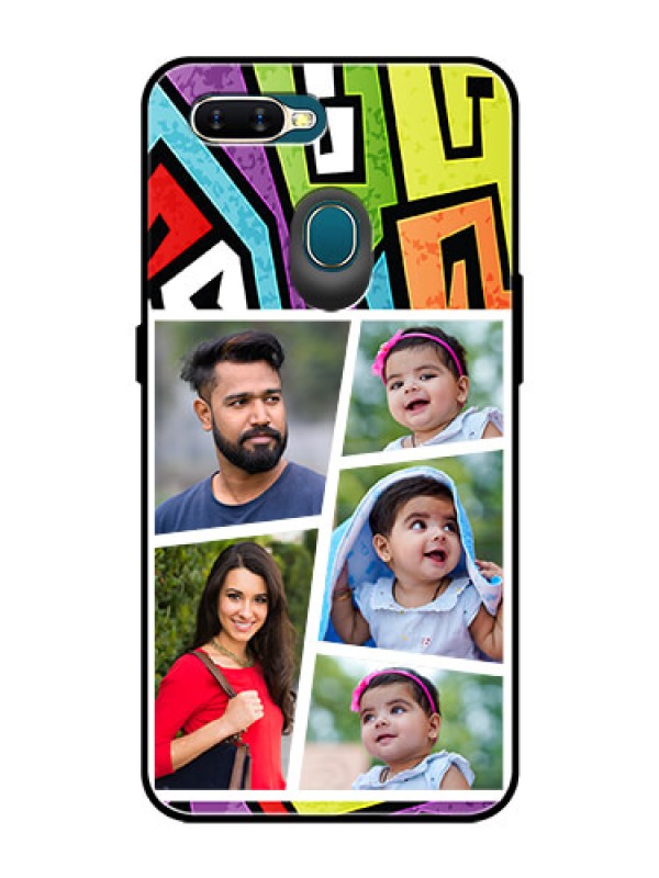 Custom Oppo A7 Custom Glass Phone Case  - Graffiti pattern Design