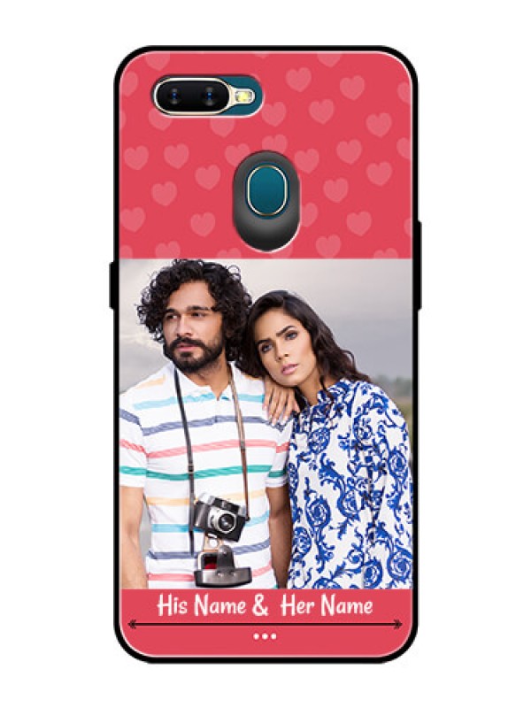 Custom Oppo A7 Photo Printing on Glass Case  - Simple Love Design