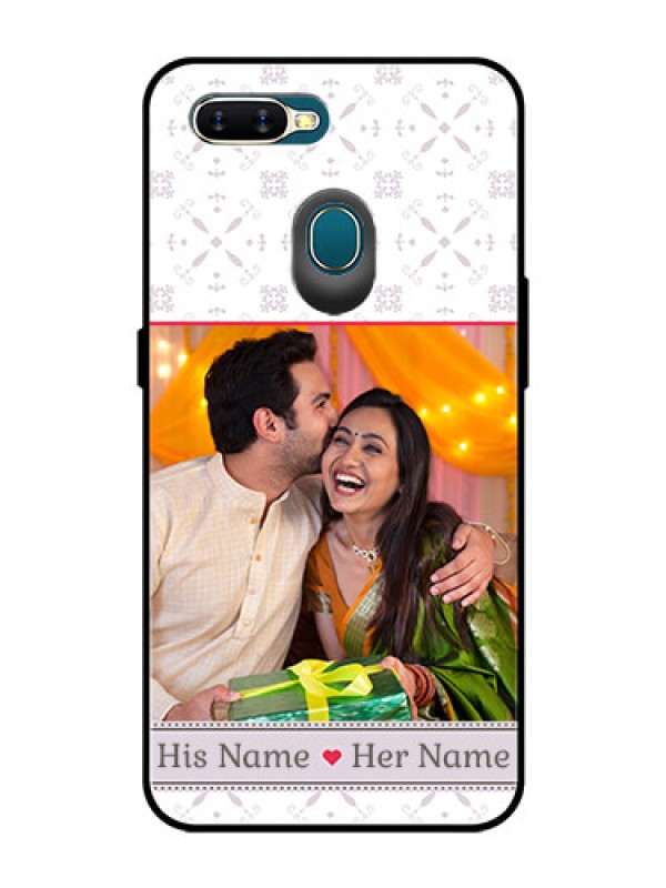 Custom Oppo A7 Custom Glass Mobile Case  - with Photo and Ethnic Design