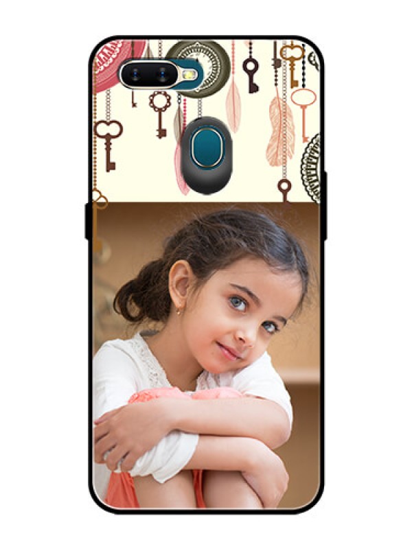 Custom Oppo A7 Custom Glass Mobile Case  - Boho Style Design