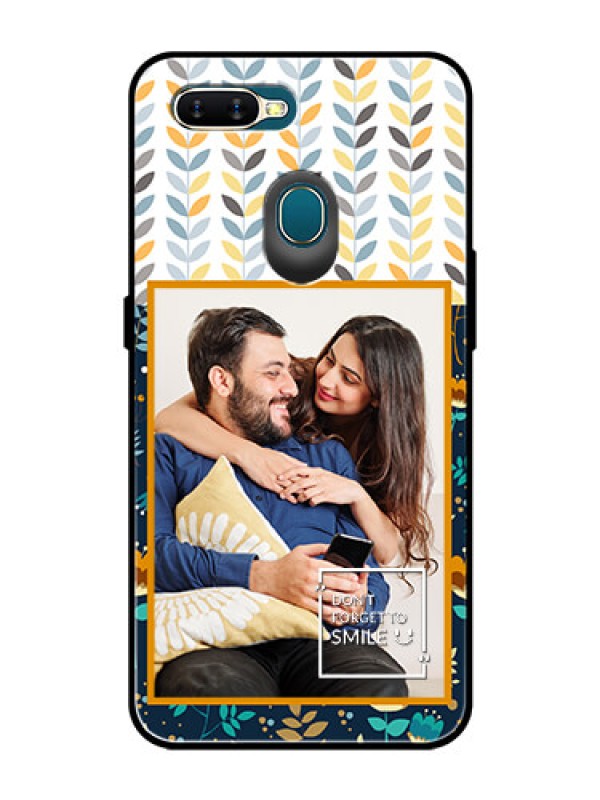Custom Oppo A7 Custom Glass Mobile Case  - Pattern Design