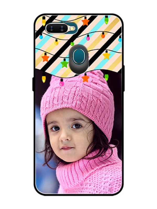 Custom Oppo A7 Custom Glass Mobile Case  - Lights Hanging Design