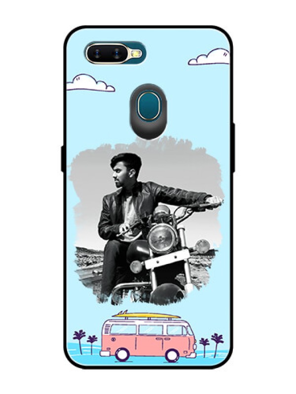 Custom Oppo A7 Photo Printing on Glass Case  - Travel & Adventure Design