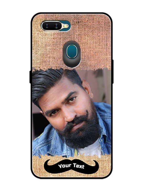 Custom Oppo A7 Personalized Glass Phone Case  - with Texture Design