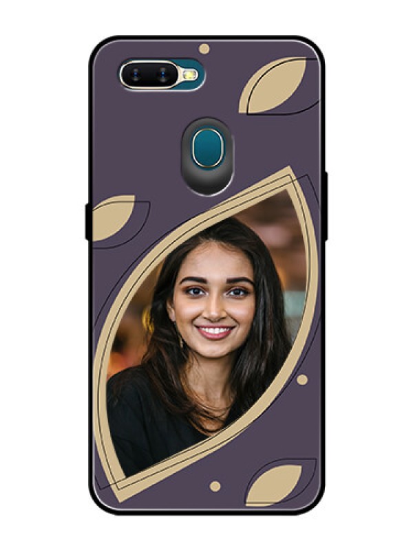 Custom Oppo A7 Custom Glass Mobile Case - Falling Leaf Design