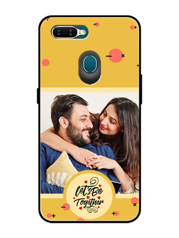 Custom Oppo A7 Photo Printing on Glass Case - Lets be Together Design