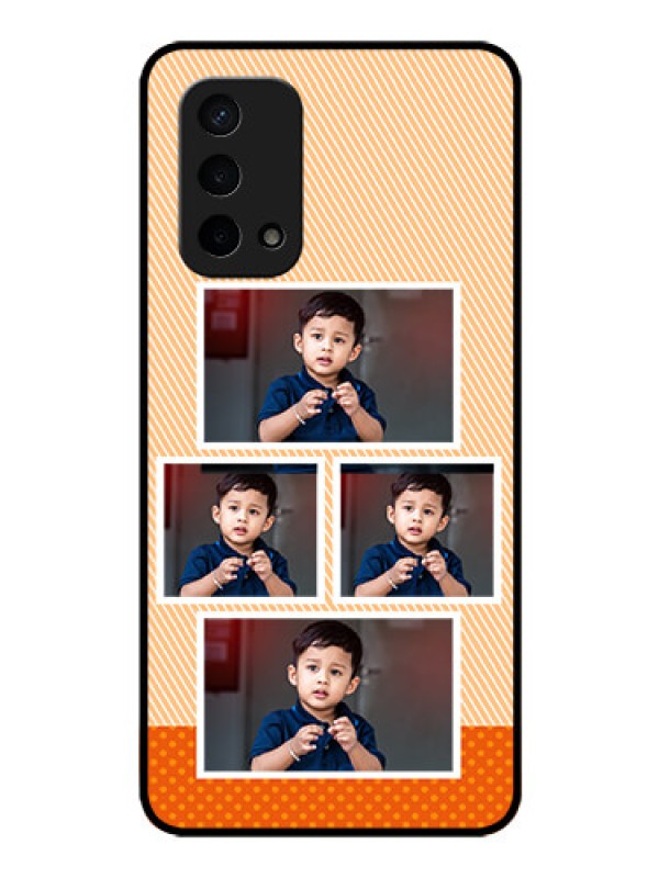 Custom Oppo A74 5G Photo Printing on Glass Case - Bulk Photos Upload Design