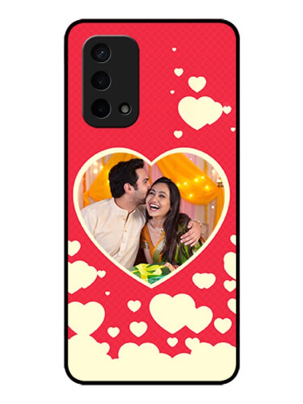 Custom Oppo A74 5G Custom Glass Mobile Case - Love Symbols Phone Cover Design