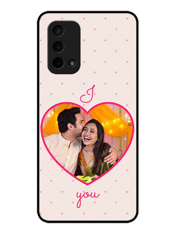 Custom Oppo A74 5G Custom Glass Mobile Case - Heart Shape Design