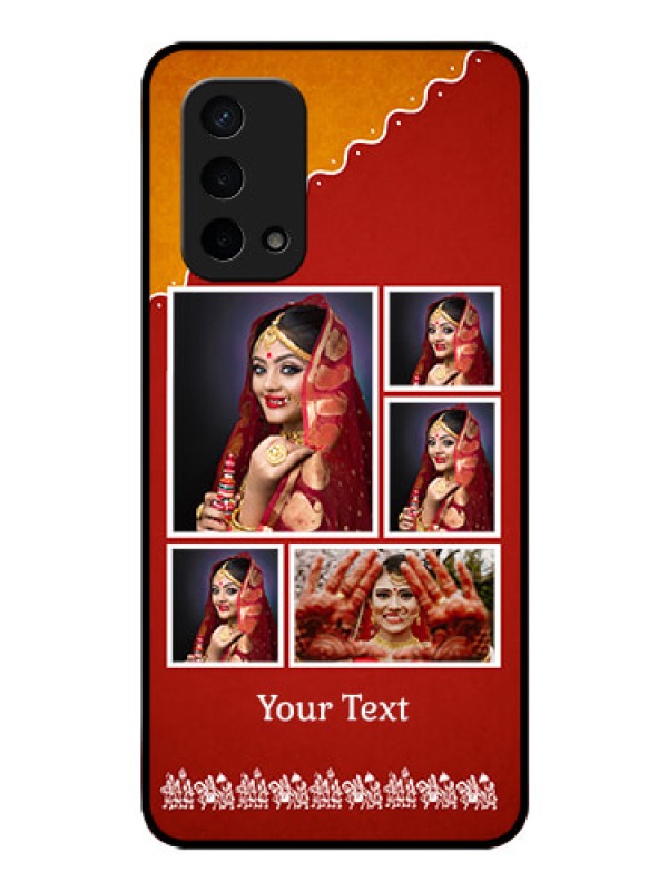 Custom Oppo A74 5G Personalized Glass Phone Case - Wedding Pic Upload Design