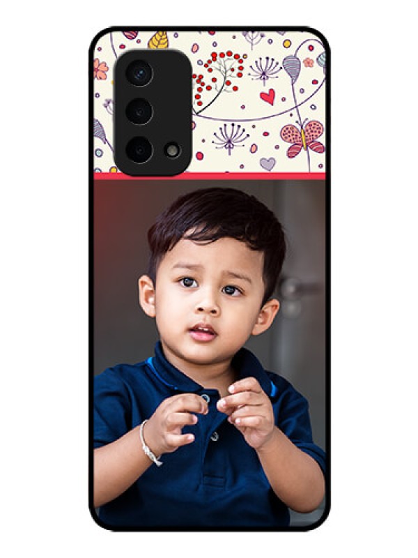 Custom Oppo A74 5G Custom Glass Mobile Case - Premium Floral Design