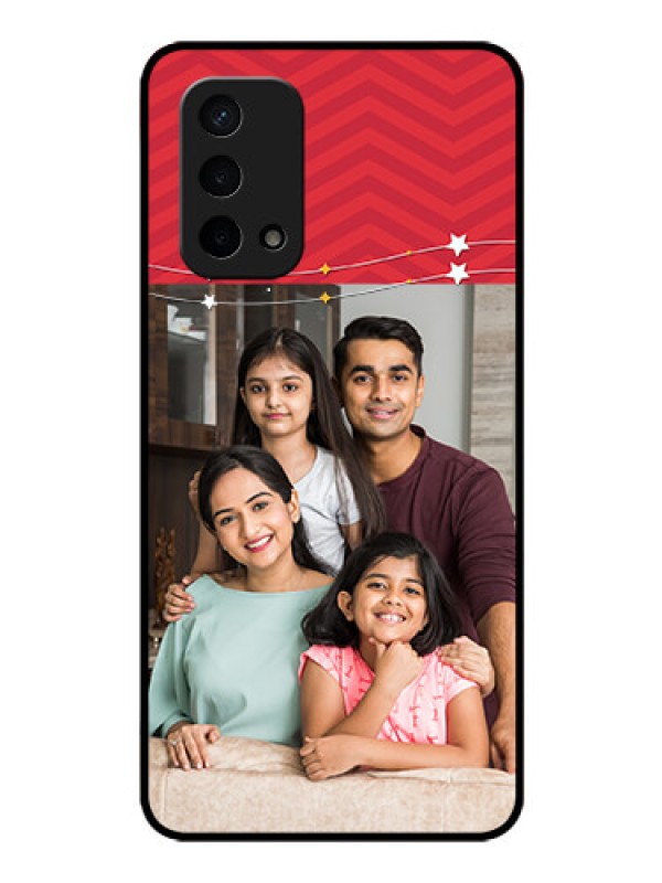 Custom Oppo A74 5G Personalized Glass Phone Case - Happy Family Design