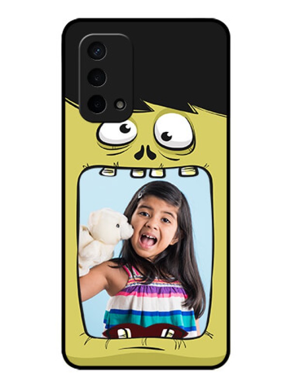 Custom Oppo A74 5G Personalized Glass Phone Case - Cartoon monster back case Design