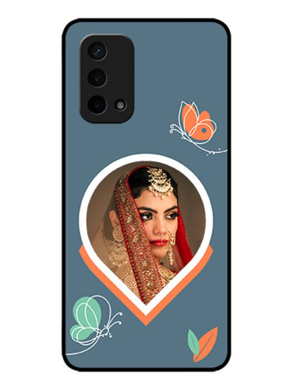 Custom Oppo A74 5G Custom Glass Mobile Case - Droplet Butterflies Design