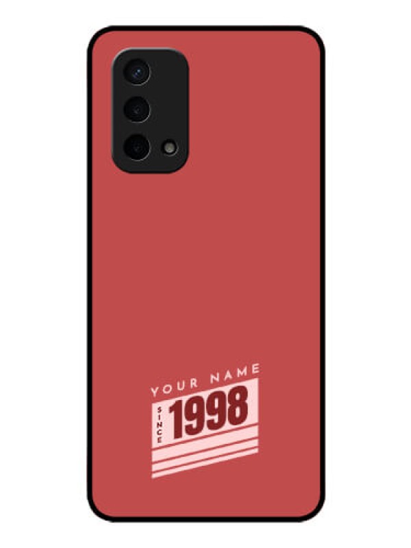 Custom Oppo A74 5G Custom Glass Phone Case - Red custom year of birth Design