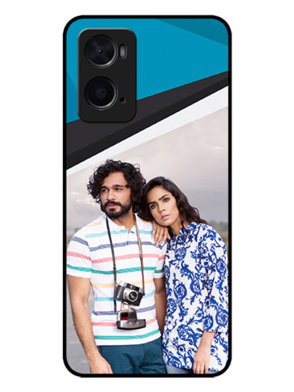 Custom Oppo A76 Photo Printing on Glass Case - Simple Pattern Photo Upload Design