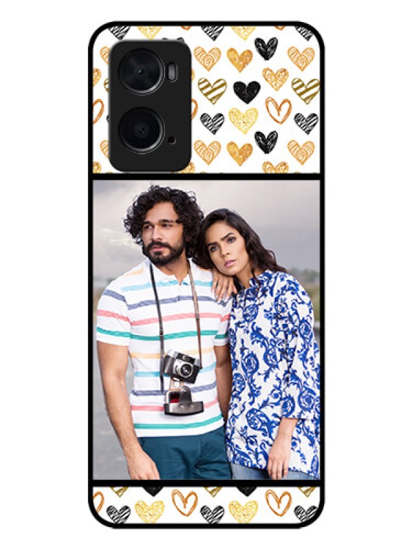 Custom Oppo A76 Photo Printing on Glass Case - Love Symbol Design