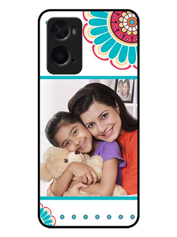 Custom Oppo A76 Custom Glass Phone Case - Flower Design