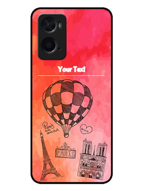 Custom Oppo A76 Custom Glass Phone Case - Paris Theme Design
