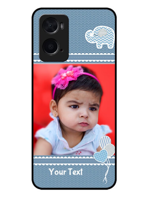 Custom Oppo A76 Photo Printing on Glass Case - with Kids Pattern Design