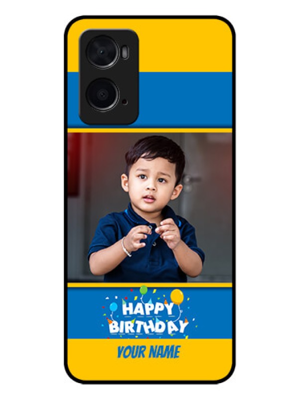 Custom Oppo A76 Custom Glass Mobile Case - Birthday Wishes Design