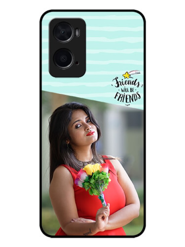 Custom Oppo A76 Custom Glass Phone Case - Friends Picture Icon Design