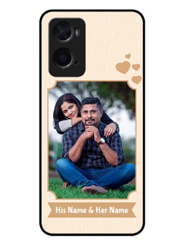 Custom Oppo A76 Custom Glass Phone Case - with confetti love design