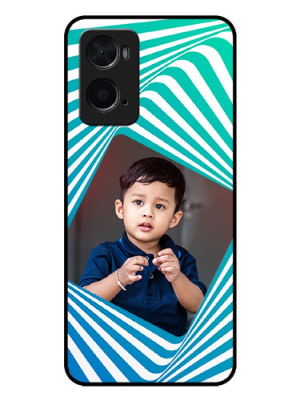 Custom Oppo A76 Personalized Glass Phone Case - Abstract Spiral Design