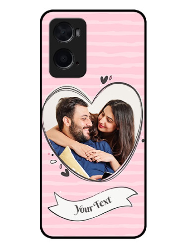 Custom Oppo A76 Custom Glass Phone Case - Vintage Heart Design
