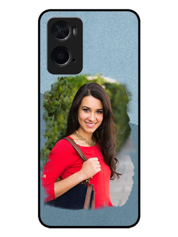 Custom Oppo A76 Custom Glass Mobile Case - Grunge Line Art Design