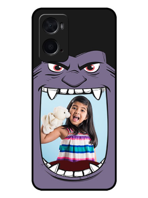 Custom Oppo A76 Custom Glass Phone Case - Angry Monster Design
