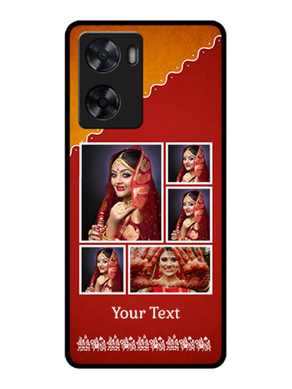 Custom Oppo A77 4G Personalized Glass Phone Case - Wedding Pic Upload Design